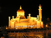Illuminated Mosque at Night