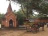Horse cart near Htilominlo Pahto - Bagan