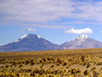 Volcano Parinacota 6320 m und Pomerape 6240 m