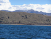 Lake Titicaca mit peruanisch/bolivanischen Anden